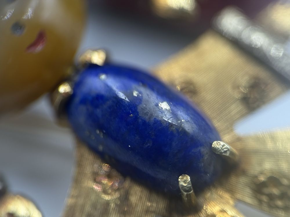Brosa Veche Atelier Austriac Lc Manual lapis lazili Si ochi de tigru