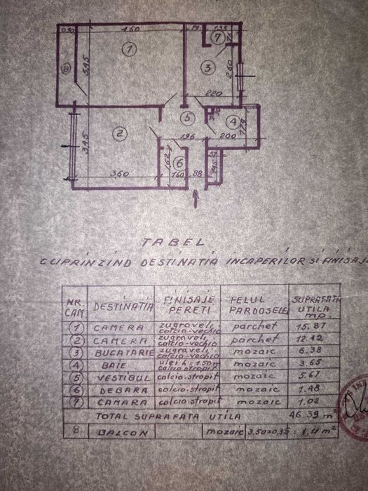 Vând ap 2 camere, decomandat, Brancoveanu