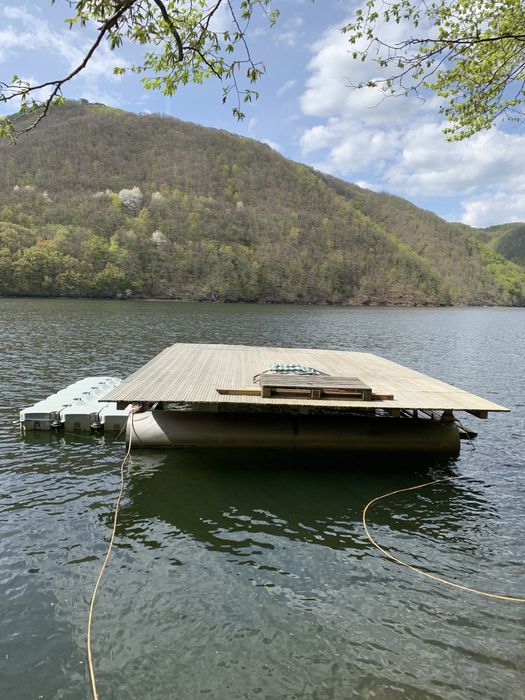 Vand/Schimb Ponton inox 26 mp cu barca sau skijet