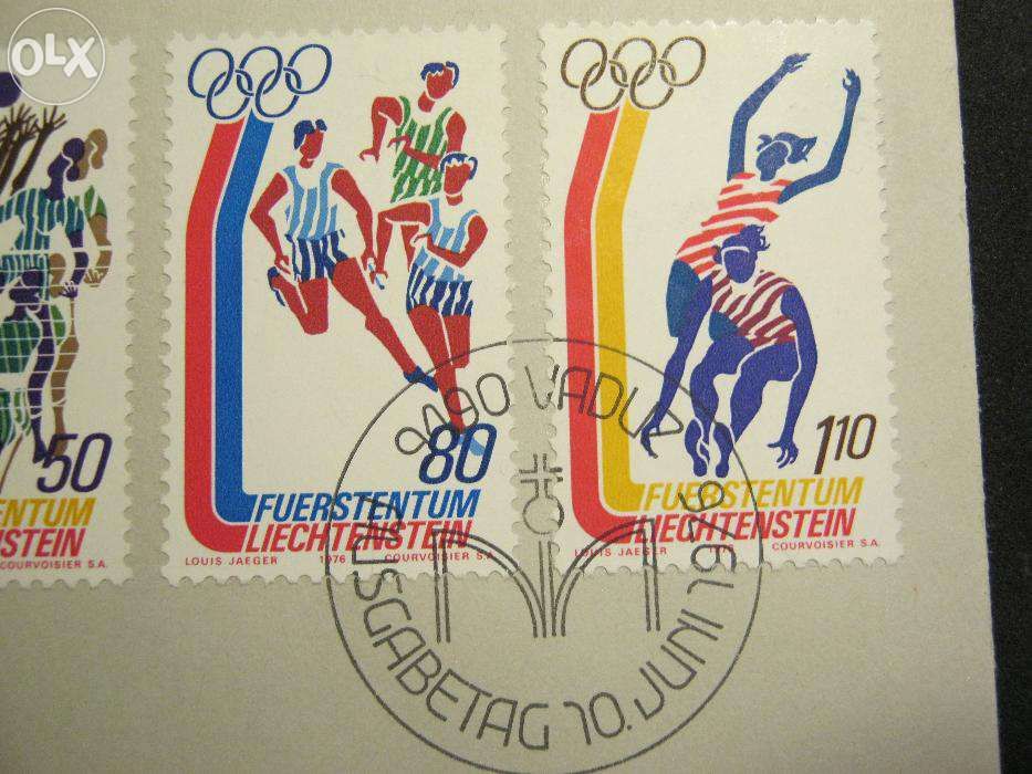 Plic timbrat,timbre,necirculat,prima zi a emisiunii.J.O; MONTREAL 1976