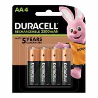 Презареждащи акумулаторни батерии Duracell 2500mAh AA 4бр