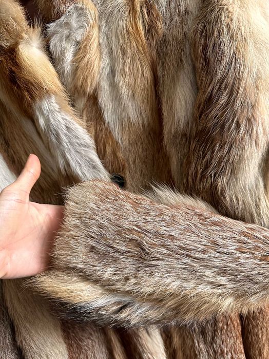 Haina de blana din vulpe naturala