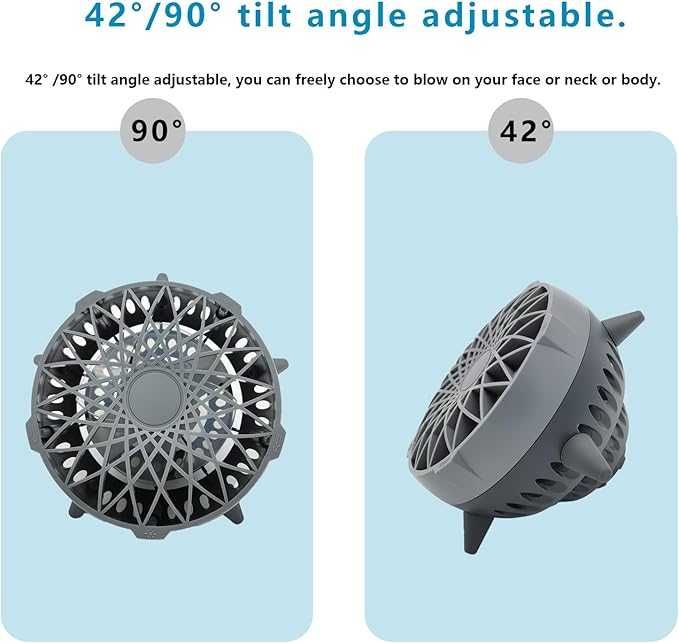 DaMohony Акумулаторен персонален настолен вентилатор с 5 режима