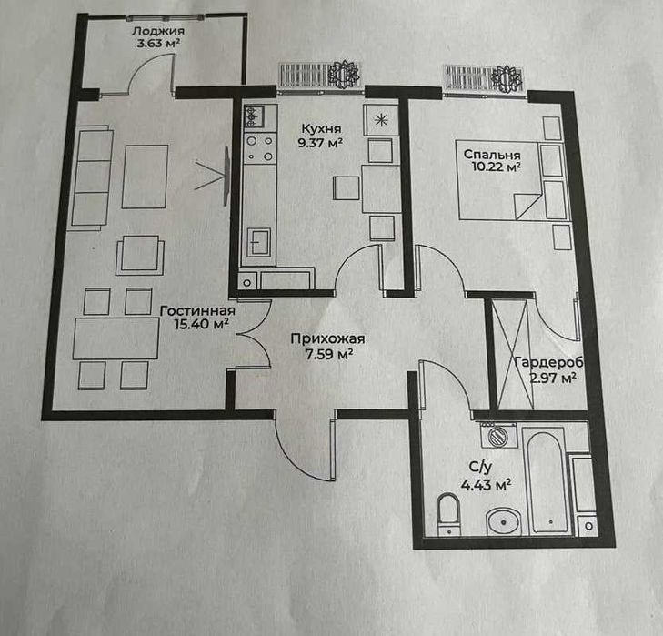 2 комнатная в Голден Хаус  “Assalom Jomiy“ рынок Jomiy. Алмазарский