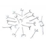Set 18 carlige metalice pentru panou scule, organizator atelier