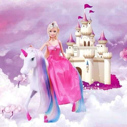 Нови Магически Светещ Еднорог и Принцеса Кукла Играчка за Момиче