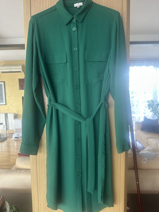 Риза рокля в зелено