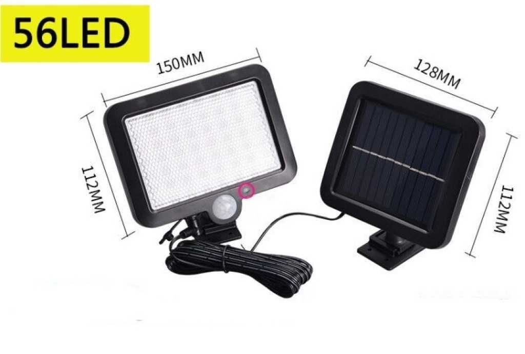 Соларна индукционна лампа от две части с 56 LED и 100 COB диода