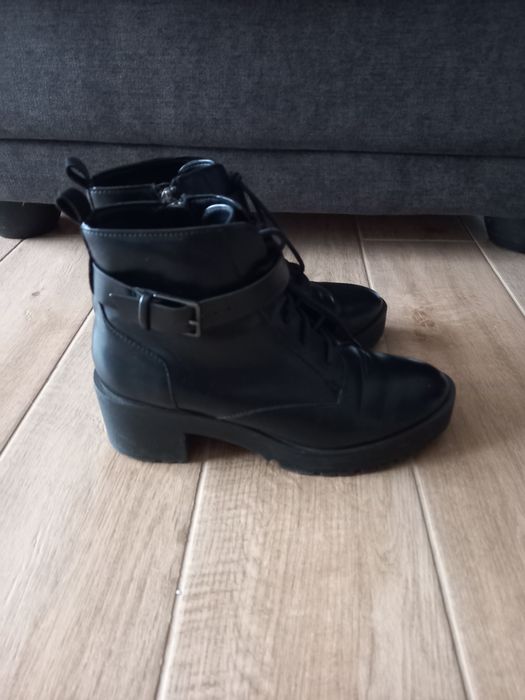 Botine damă imitație piele Bershka