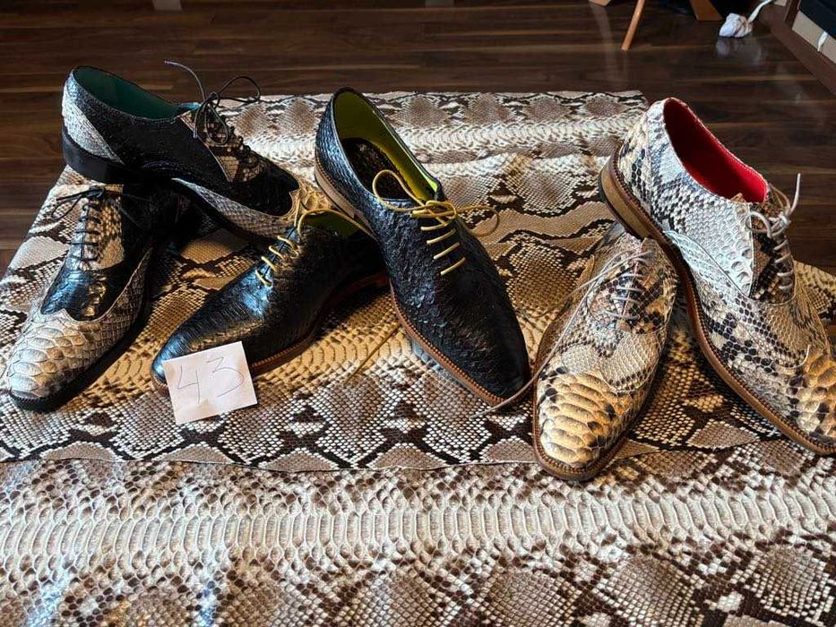 Pantofi barbati din piele de piton