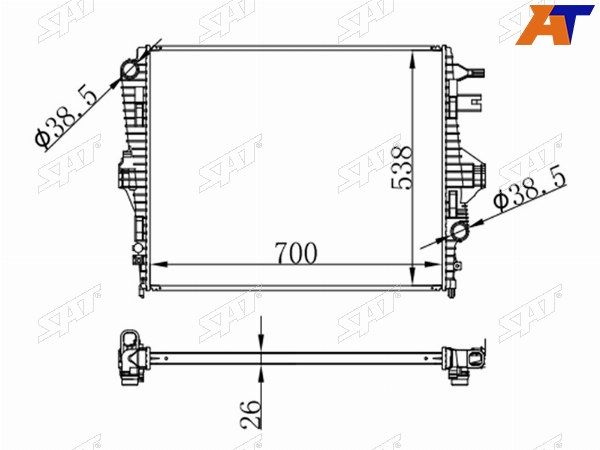 Радиатор Volkswagen Touareg