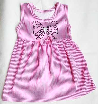 Новое платье для девочки, белое с розовыми полосками, на 6-12 месяцев