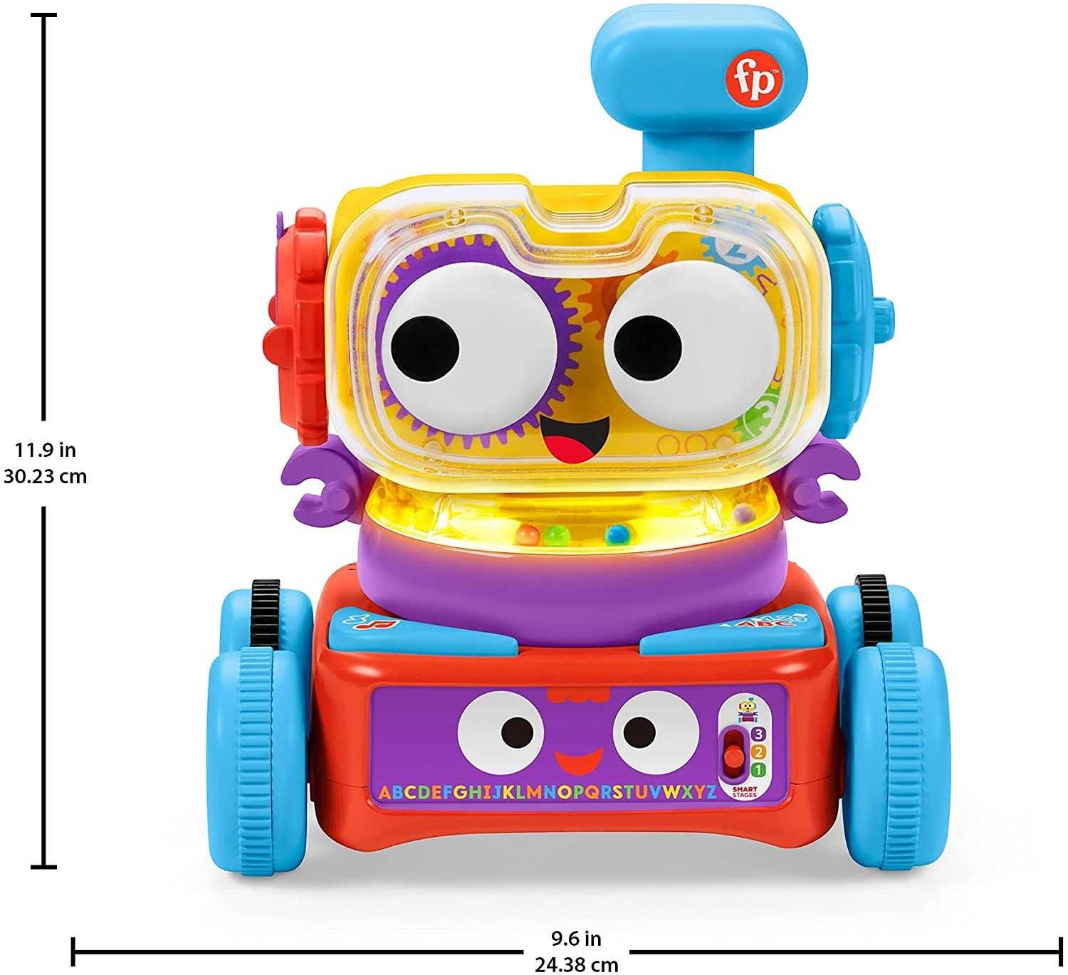 Интерактивен робот 4 в 1 Fisher Price Обучаващ бот с музика и светлини