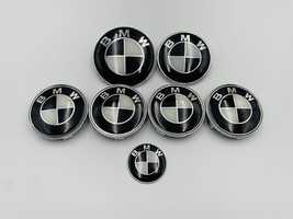 Set Embleme BMW negru/alb 7 bucati