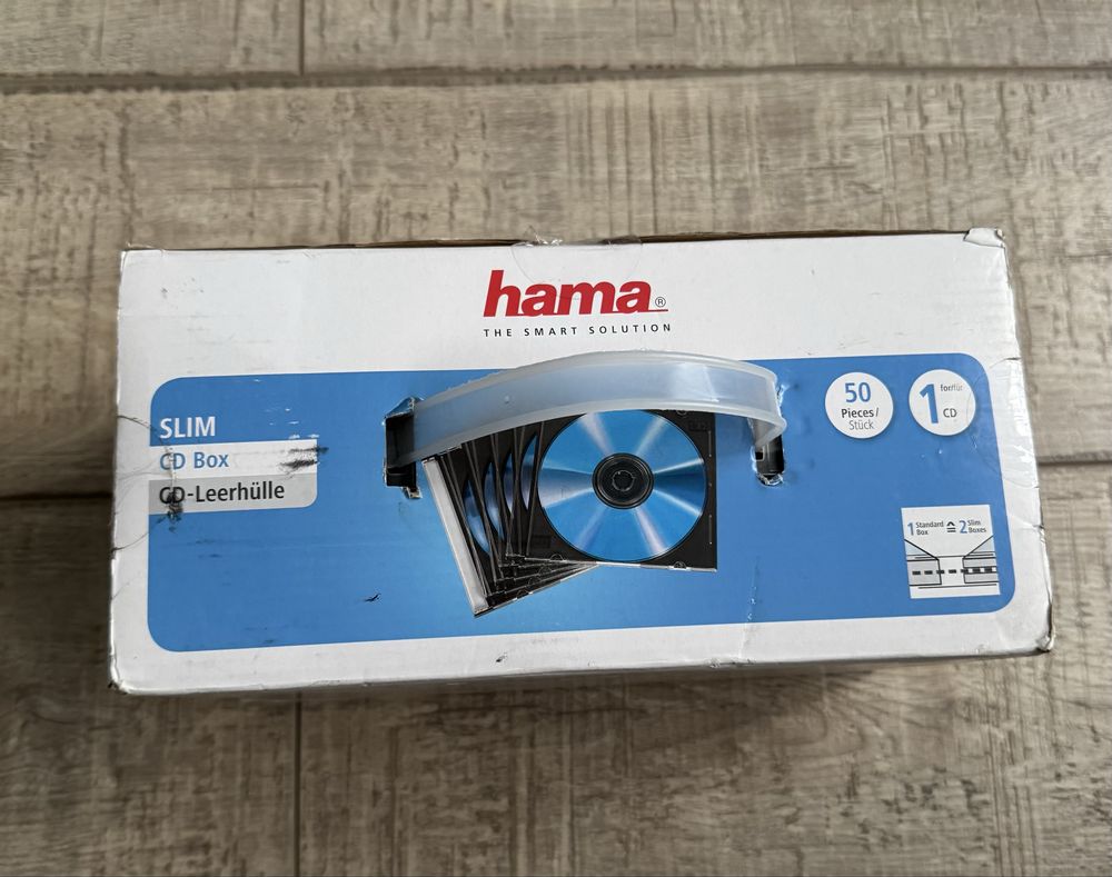 Box set 50 carcase cd super slim Hama