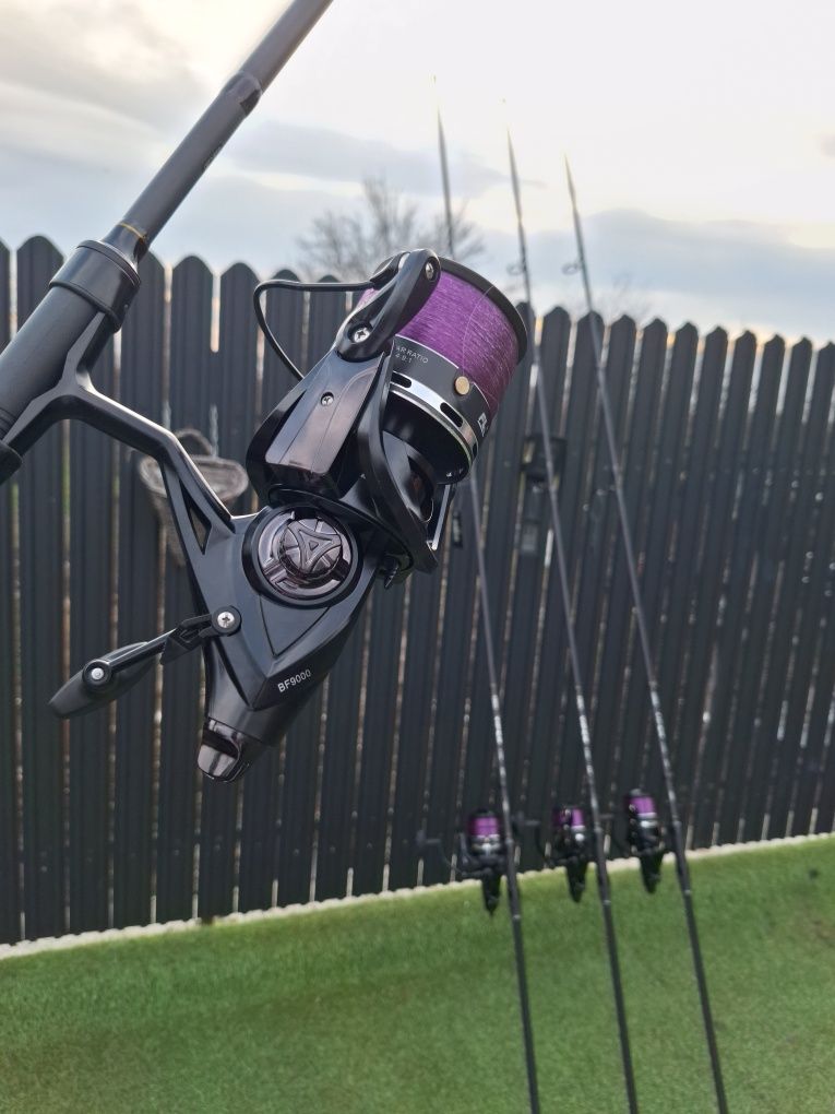 Set 4 Viper 3.6m , 3.5 lbs, 2 seg + 4 Mulinete Black Force 8000
