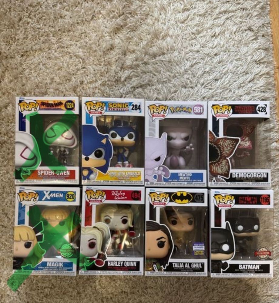 Figurine funko pop diverse
