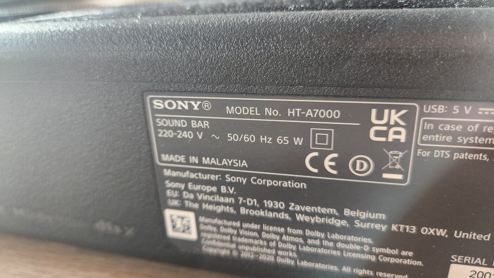 Sony HT-A7000 Soundbar Dolby Atmos