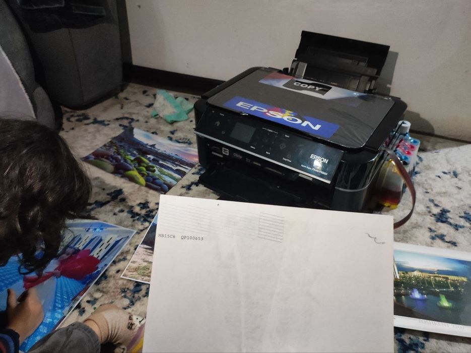 Epson 660 kopiya skanerli 6 ta rangli tezkor printer aybyo prabegi 900