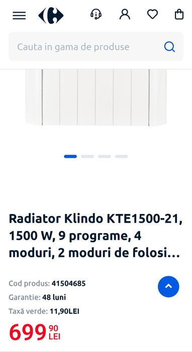 Radiator Klindo 1500W super preț