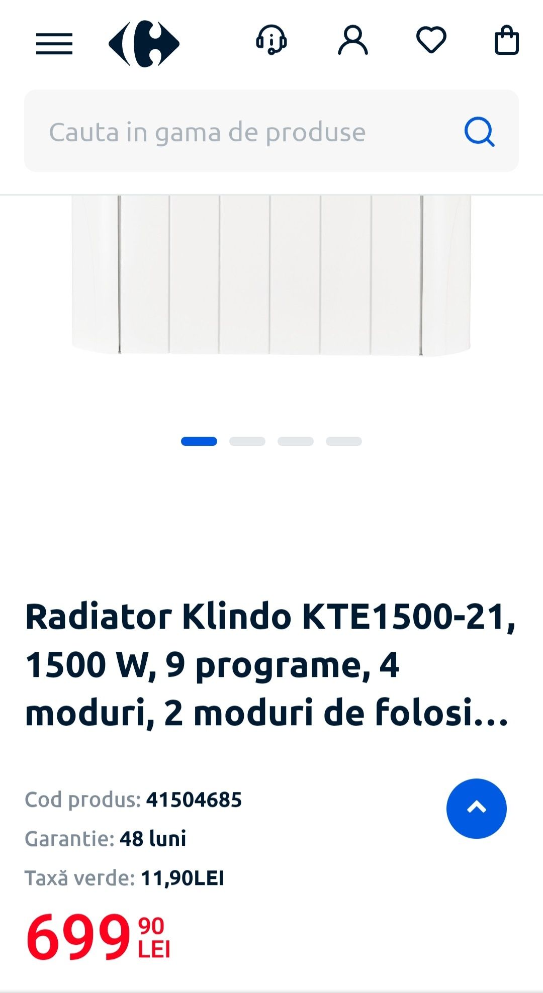 Radiator Klindo 1500W super preț