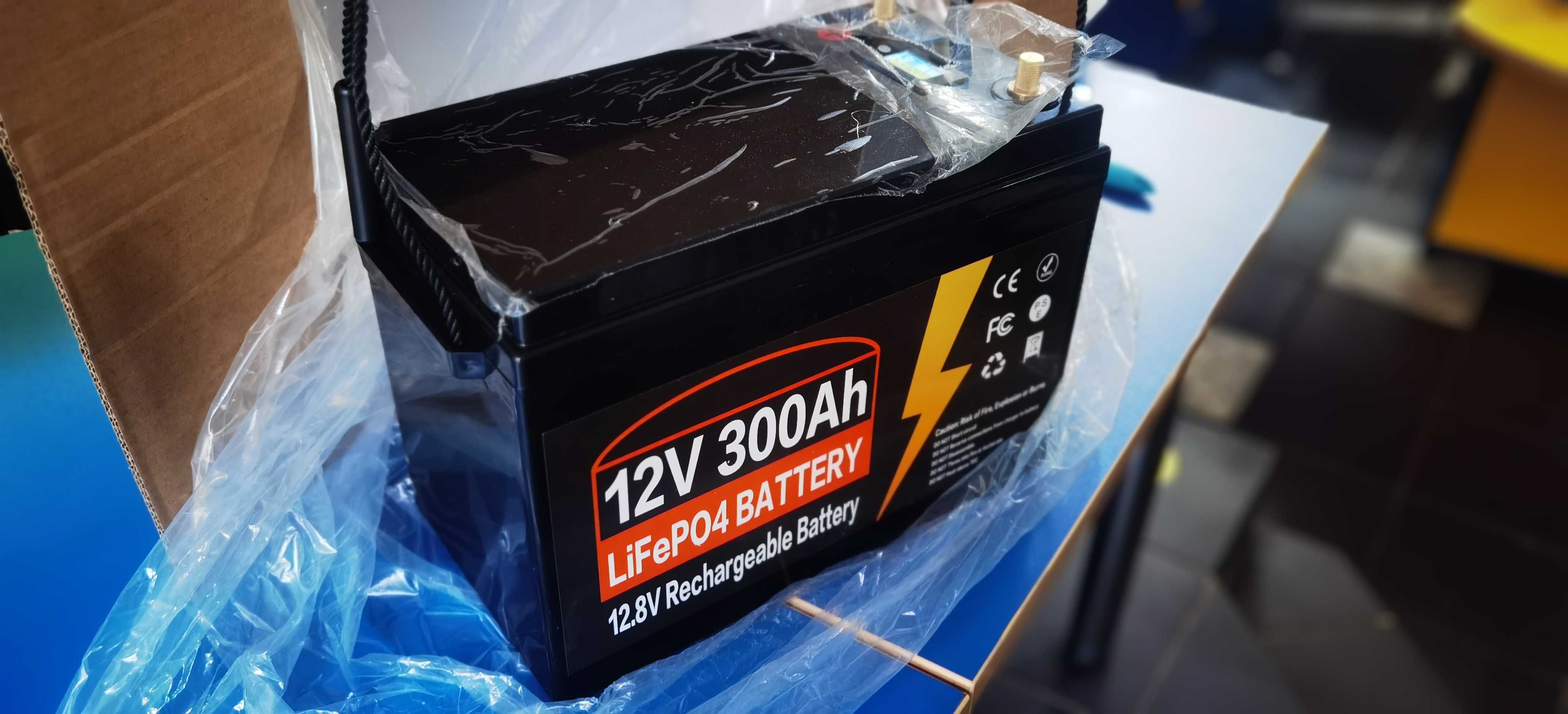 Acumulator LiFePo4 12v/300Ah+ incarcator 2025 Celule grad A