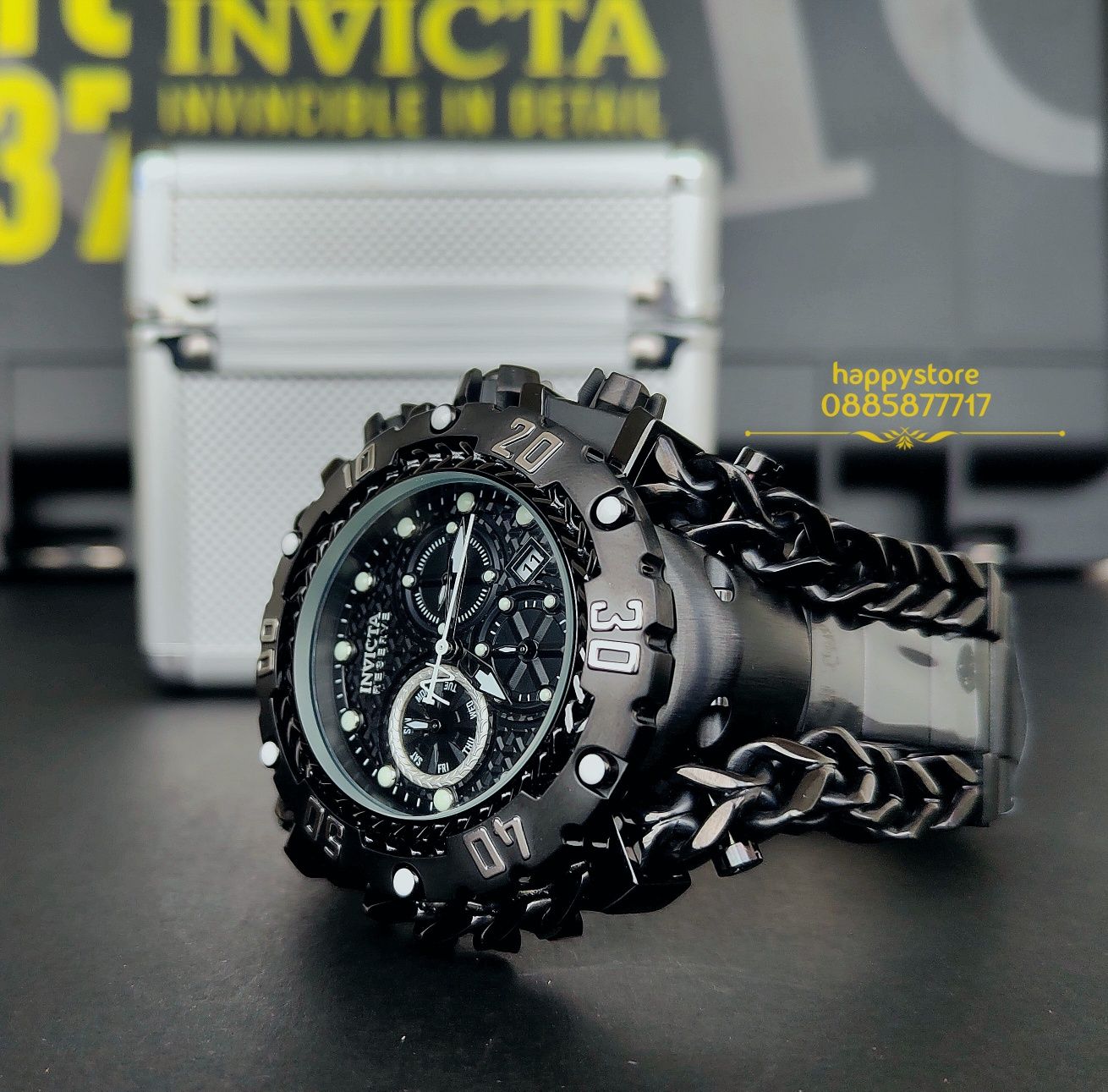 часовник INVICTA Gladiator Black 60 mm, Инвикта нов