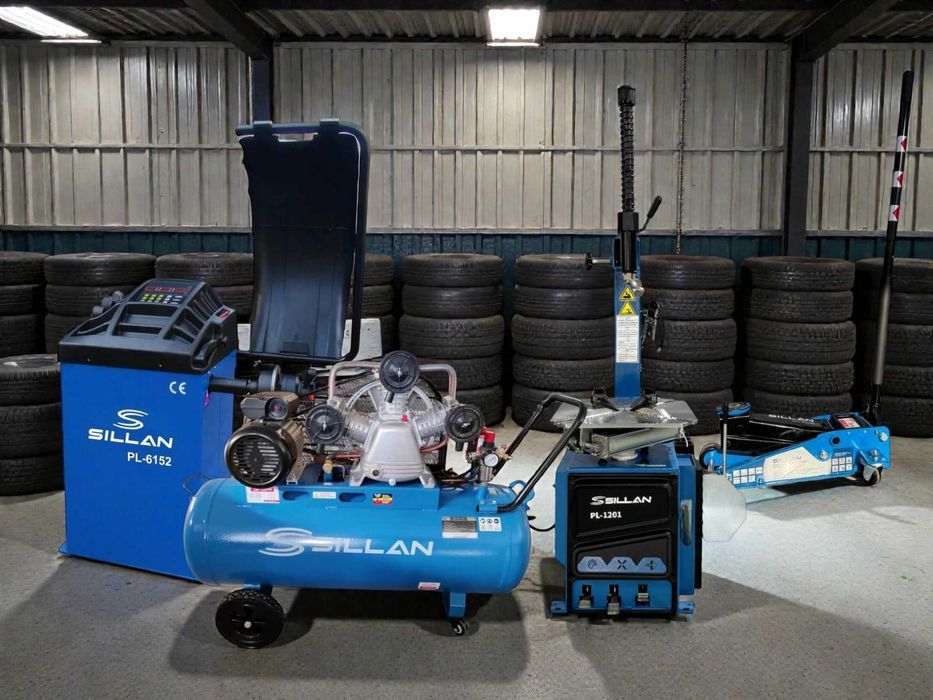 Комплект для СТО Шиномонтажный станок Балансир Компрессор Домкрат