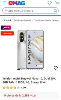 Huawei Nova 10 fullbox 8gb//128gb