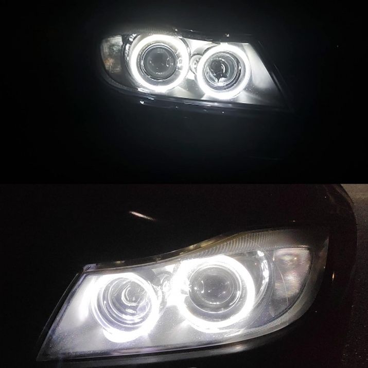 БЕЛИ LED крушки Angel Eyes ангелски очи за BMW E90 E91 E92 с Canbus