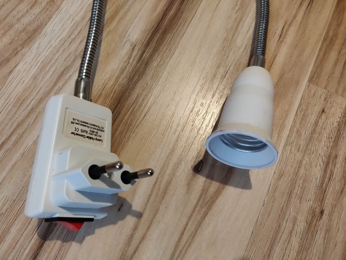 Adaptor Convertor Priza Bec cu Intrerupator flexibil 220 240 plug e27