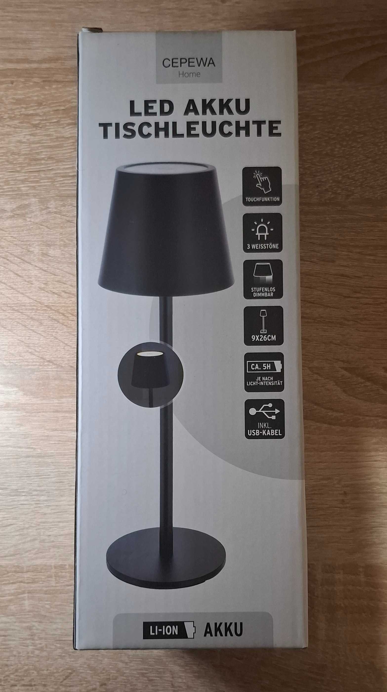 Акумулаторна настолна LED лампа 27 см (USB-C) ( с безплатна доставка)