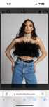 Топ от щраусови пера Nicole collection