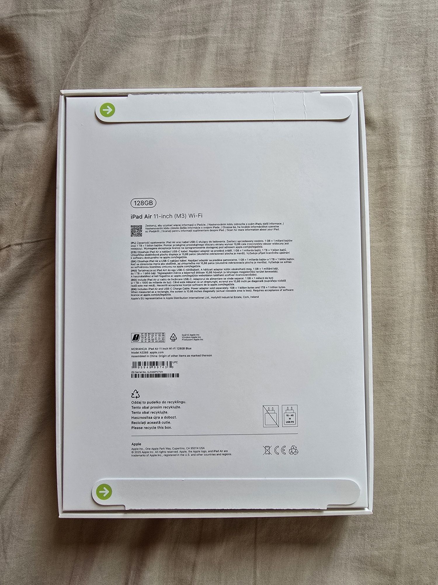 iPad Air 11-inch (M3) 2025 Wi-Fi Blue