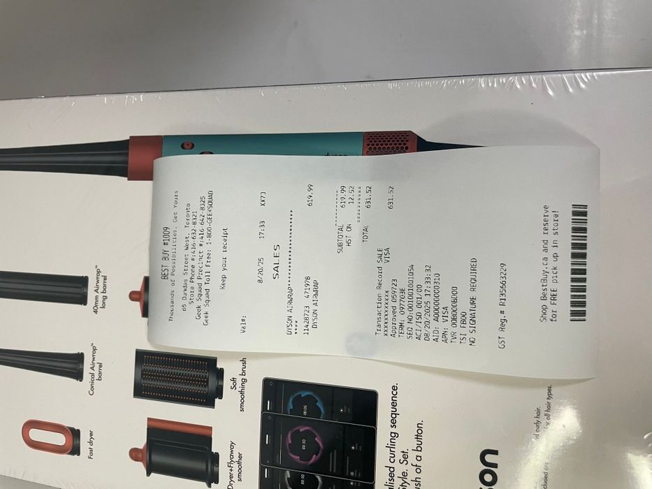 Ondulator de par Dyson AirWarp