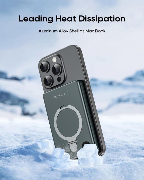 Baterie externa MagSafe,10000 mAh,PD 20W,USB-C,KUULAA,gri,sigilat