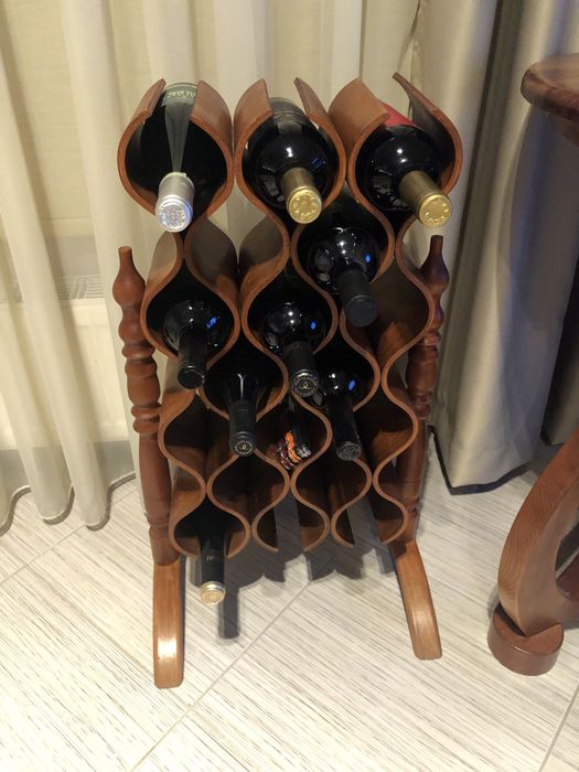 Дизайнерска стойка за вино Legnoart Bottle Rack