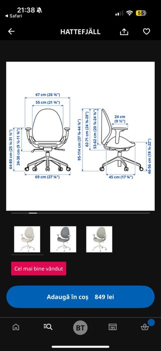 Birou plus Scaun de birou Ikea