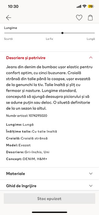 Blugi/ jeans Bootcut noi H&M