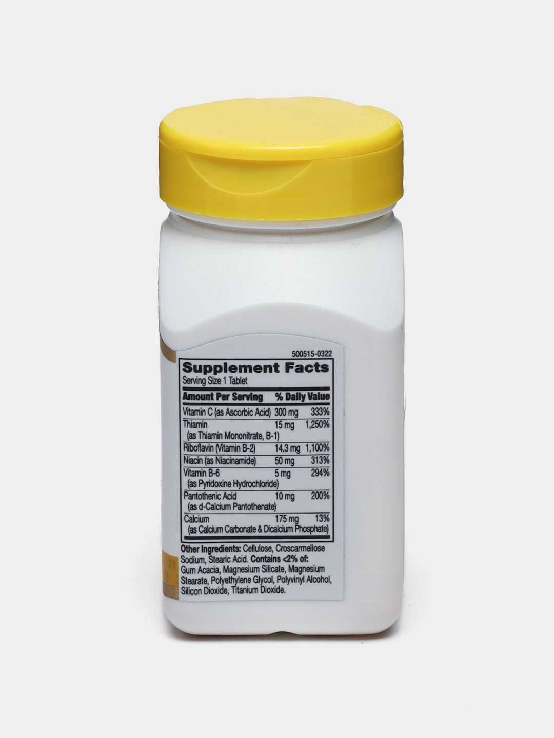Комплекс витаминов "B" 21st Century + с витамином "C", 100 таблеток