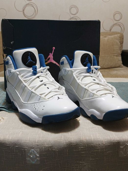 Jordan 6 rings white/marina blue