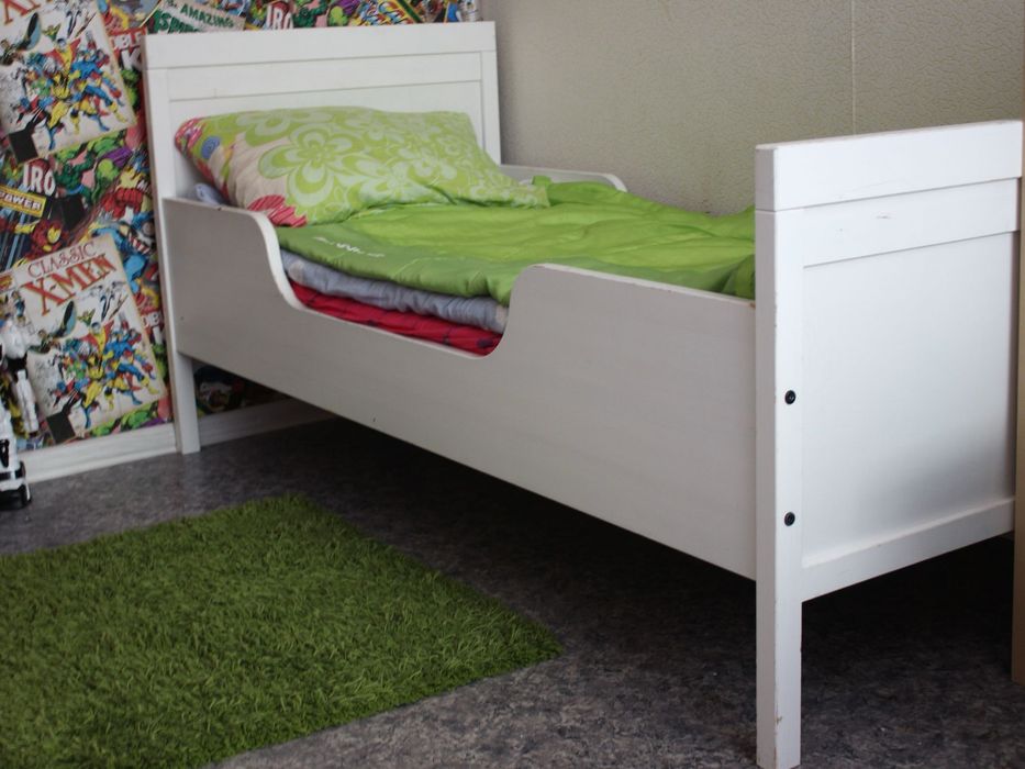 Кровать IKEA Сундвик, 80x200 см, белая + матрас в подарок