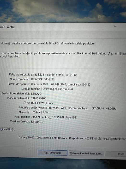 Laptop lenovo Thinkpad L14 gen5 model 6/2025