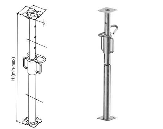 Popi metalici zincati 3,6 metri