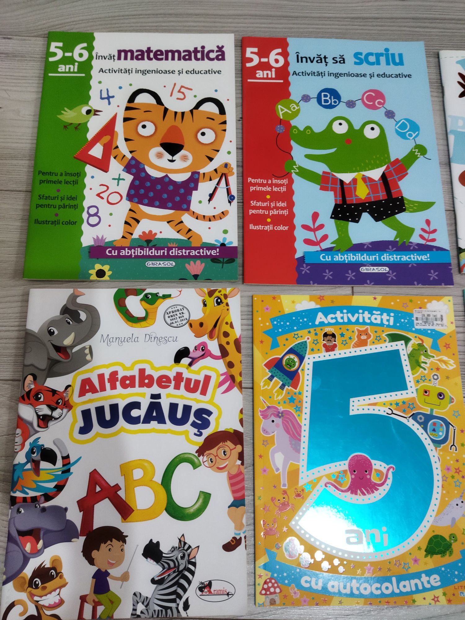 Lot super cărți noi educative cu activitati copii vârstă 5-6-7 ani