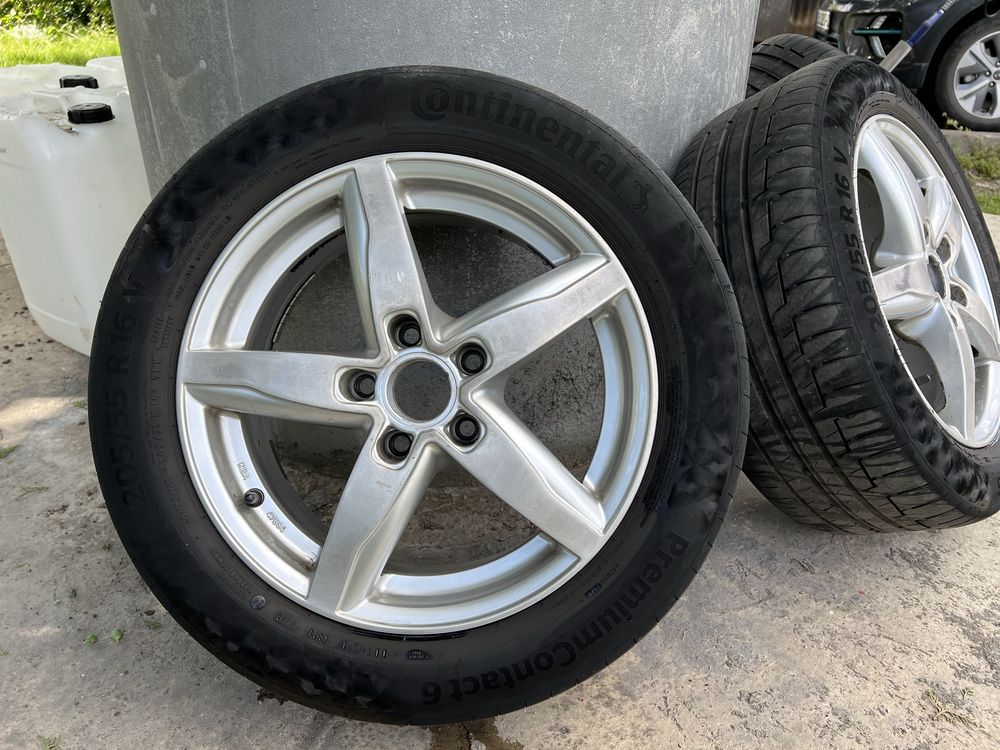 Джанти 7J  5x112 Ауди Audi + подарък Continental  205/55/16 дот 19г.