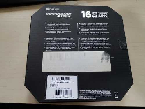 RAM 16GB 4x4gb Corsair DOMINATOR PLATINUM DDR3 2400Mhz Kit