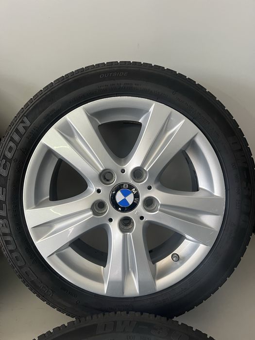 Оригинални джанти 16 цола 5х120 за БМВ Е87 със зимни гуми 195/55/16