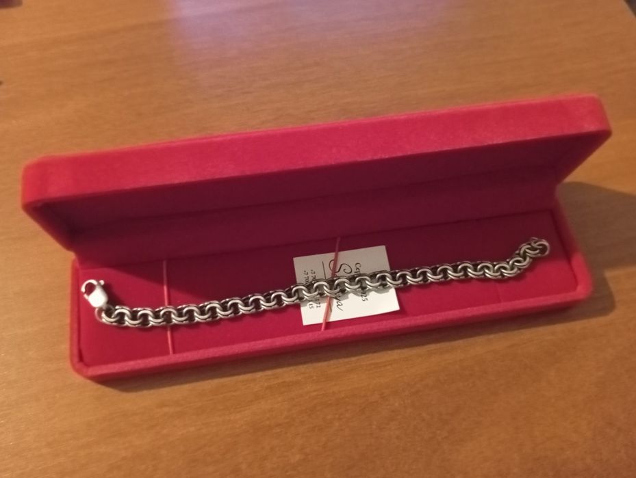 Мужской браслет серебро