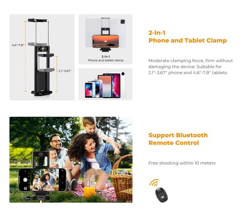 K&F Concept Професионален статив / трипод , товароносимост 8клг.